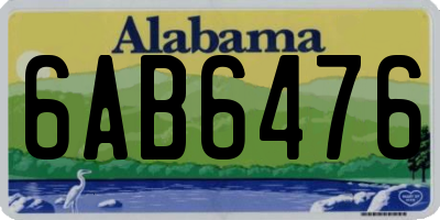 AL license plate 6AB6476