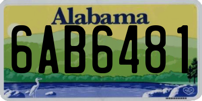 AL license plate 6AB6481