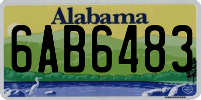 AL license plate 6AB6483