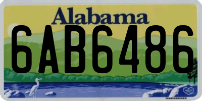 AL license plate 6AB6486