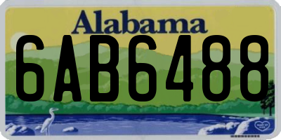 AL license plate 6AB6488