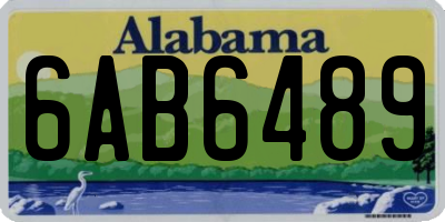 AL license plate 6AB6489