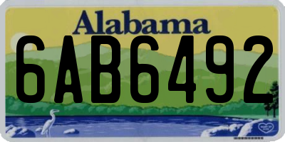 AL license plate 6AB6492