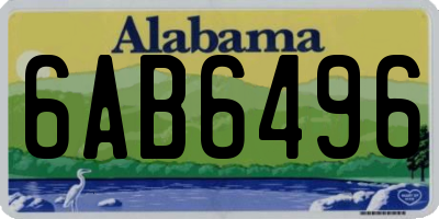 AL license plate 6AB6496
