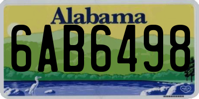 AL license plate 6AB6498
