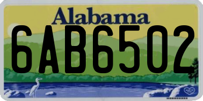 AL license plate 6AB6502