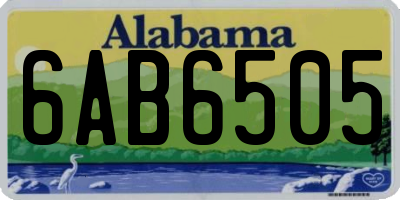 AL license plate 6AB6505