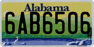 AL license plate 6AB6506