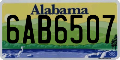 AL license plate 6AB6507