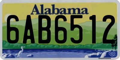 AL license plate 6AB6512