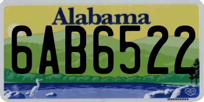 AL license plate 6AB6522