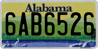 AL license plate 6AB6526