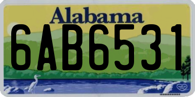 AL license plate 6AB6531