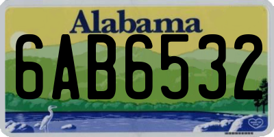 AL license plate 6AB6532