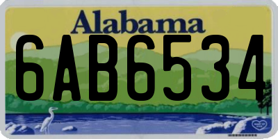 AL license plate 6AB6534