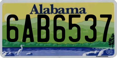 AL license plate 6AB6537