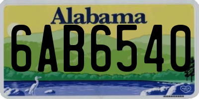 AL license plate 6AB6540