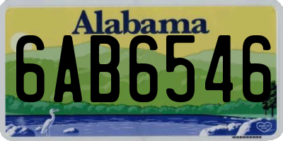AL license plate 6AB6546