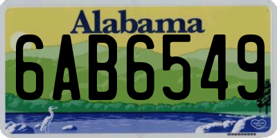AL license plate 6AB6549