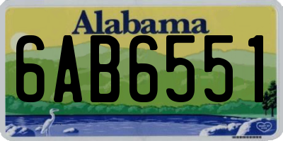 AL license plate 6AB6551