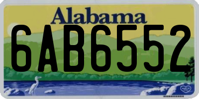 AL license plate 6AB6552