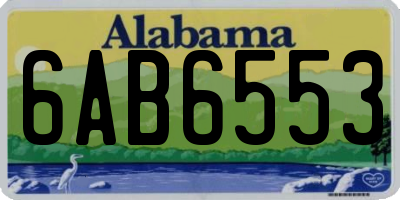 AL license plate 6AB6553