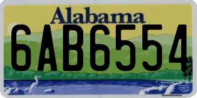 AL license plate 6AB6554