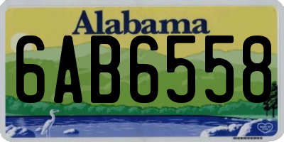 AL license plate 6AB6558
