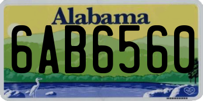 AL license plate 6AB6560