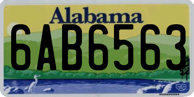 AL license plate 6AB6563