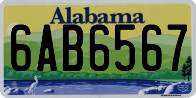 AL license plate 6AB6567