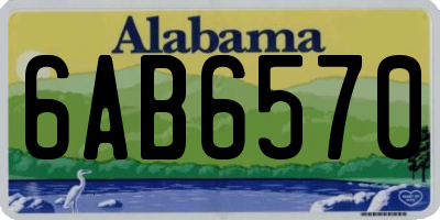 AL license plate 6AB6570