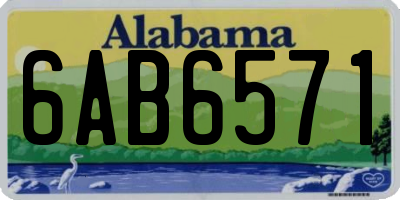 AL license plate 6AB6571
