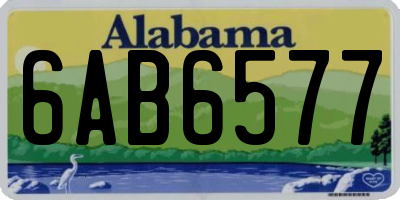 AL license plate 6AB6577