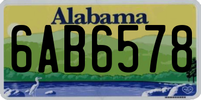 AL license plate 6AB6578