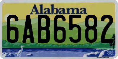 AL license plate 6AB6582