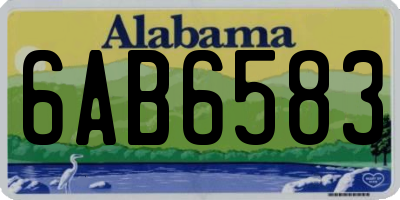 AL license plate 6AB6583
