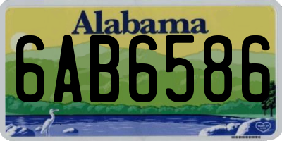 AL license plate 6AB6586