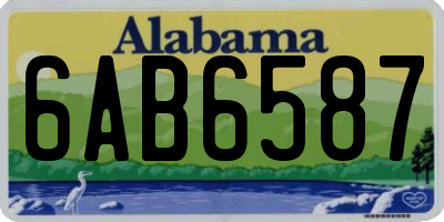 AL license plate 6AB6587