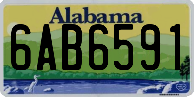 AL license plate 6AB6591