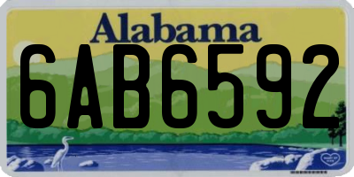 AL license plate 6AB6592