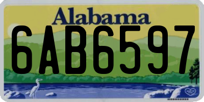 AL license plate 6AB6597