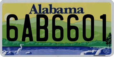 AL license plate 6AB6601