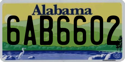 AL license plate 6AB6602