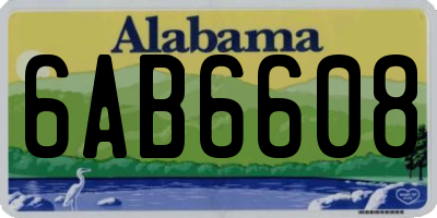 AL license plate 6AB6608