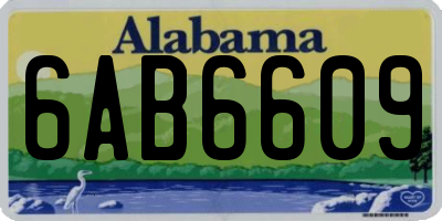 AL license plate 6AB6609