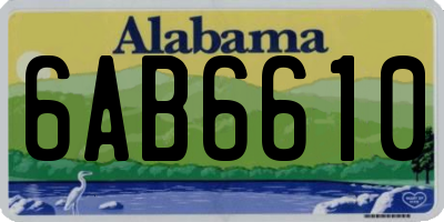 AL license plate 6AB6610