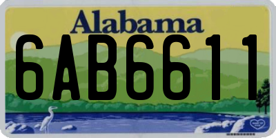 AL license plate 6AB6611