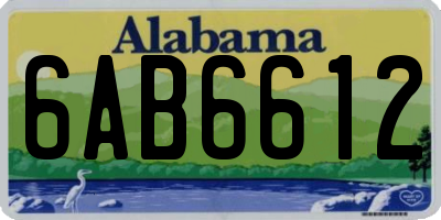 AL license plate 6AB6612