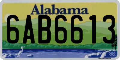 AL license plate 6AB6613